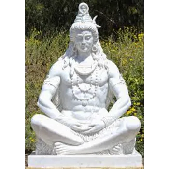 White Shiva Marble Statue